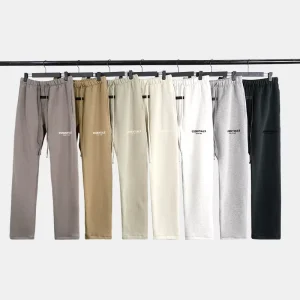 1-1 Pants SS22 Open Bottom ESS Sports Flock Pants Stretch Streetwear Men’s Sweatpants Jogger Pants
