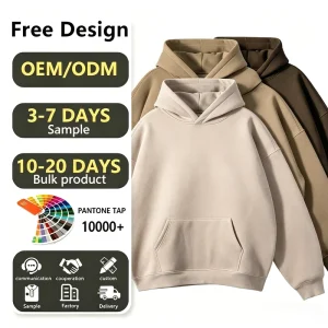 100% Cotton Blank Thick Fleece Heavy Weight Oversized Hoodies Custom Print Logo Men’s Hoodies & Sweatshirts