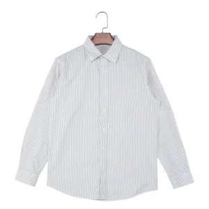 100% Cotton Fashionable Plus Size Striped Shirt Long Sleeve Casual Men Shirts