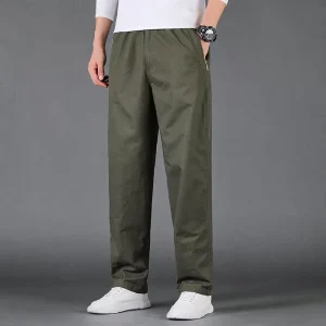 100% Cotton Heavy Size European Gents Pant Trousers for Men Long Cargo Pants