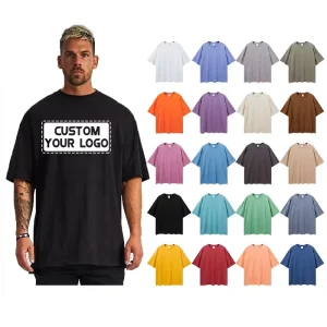 100% Cotton Heavy Weight Tshirt Unisex Custom Print Logo Boxy Fit Blank T Shirt Oversize Men’s T-shirt