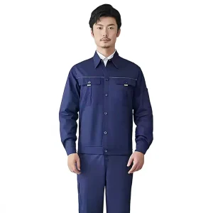 100% Cotton Long sleeve Workwear Set Men Anti static Power Industry Welding Sweat absorbent Comfortable Protective