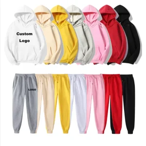 100% Cotton Men’s Hoodies and Sweatshirts, Plain Blank Hoodies, Custom Logo, Embroidered, OEM Sweatpants and Hoodie Set, Unisex