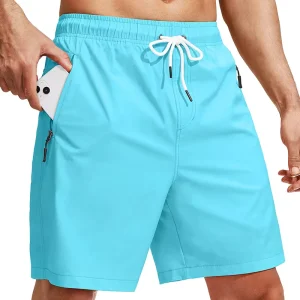 100% Cotton Men’s Mid Quick Dry Beachwear Swimsuit Hot Shorts Print Surf Board Shorts