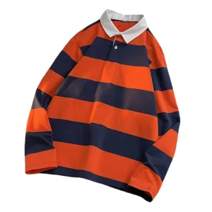 100% Cotton Men’s Polo Rugby Shirt Custom Oversized and Sporty Style 180 Gram Fabric Weight