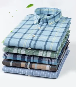 100% Cotton Men’s Shirt Casual Long Sleeve Spring Shirt Business Formal Slim Trend Men’s Wear