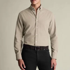100% Cotton Men’s Solid Color Long Sleeve Formal Work Shirt Striped Pattern for Spring Autumn Winter Season