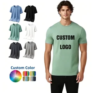 100% Cotton Men’s Sports T Shirt With Logo Custom Printed Plain Baggy T Shirts for Men Custom Blank Casual T shirts for Men