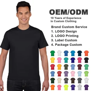 100% Cotton Unisex T Shirt Custom Printed Dtg Heat Transfers T Shirt Black White 180gsm Men’s T shirts