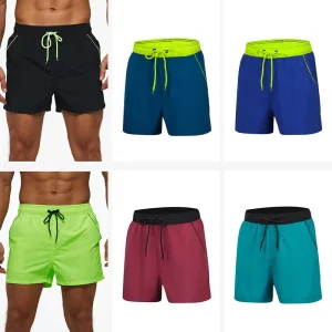 100% Polyester Casual Pattern Quick Dry Men’s Board Shorts Competition Swim Trunks for Bikinis & Beachwear Swimwear