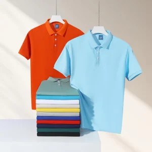 100% Polyester Custom Logo Embroidered Business Polo Shirts US Size Sport Golf Uniforms for Men Women