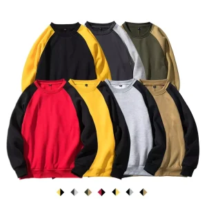 100% Polyester Custom Logo Manufacturers Bulk Sweatshirt Fitted Crewneck Oversized Men’s Loose Fit Sweatshirt for Clothing Brand