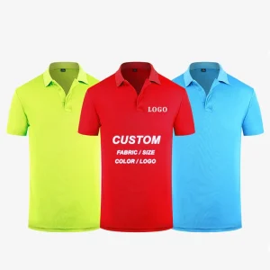 100 Polyester Plain Golf Polo Shirts Blank OEM Embroider T Shirts Custom Logo Polo Shirt