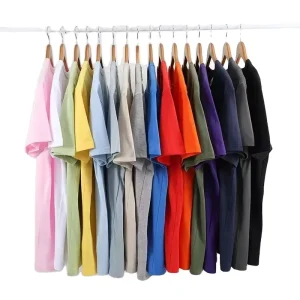 100% Pure Cotton High Quality Heavyweight 180 Grams Oversized Loose Plain Tee Custom Plus Size Men’s T-Shirt