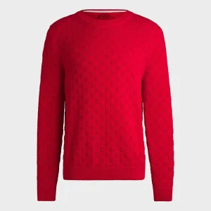 100% Wool Plain Jacquard Knitted Crew Neck Pullover for Men Winter Sweater Breathable