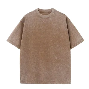 15 Colors 230GSM Vintage Washed T-Shirt Oversized Blank Streetwear Custom Logo Print