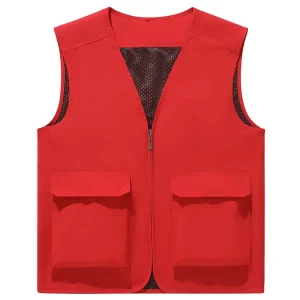 150D High Elasticity Waterproof Breathable Outdoor for Men Vests Construction Men’s Vest