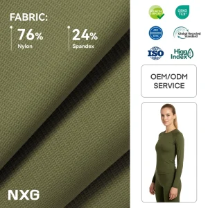 170GSM 76% Nylon 24% Spandex Long-Sleeve Rashguards Fabric Color-Fast Stretchy Manufacturer Direct