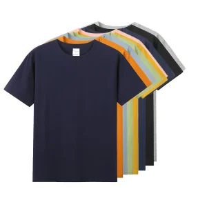 180gsm 220gsm 240gsm 260 Gsm Custom logo Print t Shirt for Men Pure Cotton Men’s T shirt