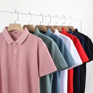190g Polyester Cotton High Quality Short Length Golf for Polo Shirt Custom Logo Print Men’s Unisex for Polo T-Shirt