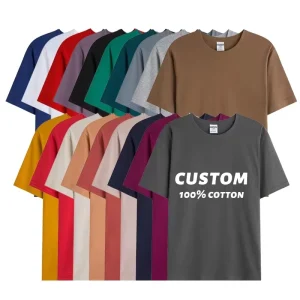 190gsm Custom T Shirt for Men Plain Blank Tshirts 100% Cotton Men’s T Shirts