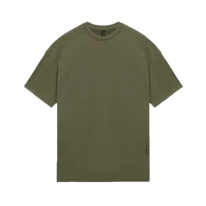 220gsm Men Plain O Neck T Shirt Casual 100% Cotton Knitted Hip Hop Style Oversized Loose Regular T Shirt
