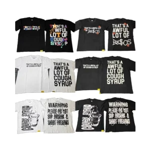 22Y2K Tee Shirts Men’s Clothing T-Shirts Streetwear High Quality 100% Cotton THAT’S a AWFUL LOT of COUGH SYRUP T Shirts for Men