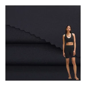 230g Knitted Double-Sided High-Stretch Sports Fabric Spandex Quick-Drying Lingerie for Girls Breathable Flared Pants Yoga Wear