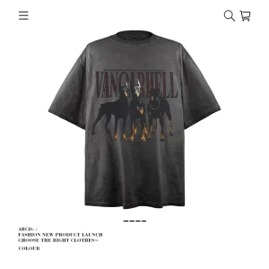 250G Heavy Cotton Doberman Printed Short Sleeve Streetwear Jersey T Shirt Men’s for Brand High Quality Customization