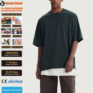 280G 100% Combed Cotton Men’s Short Sleeve T Shirt Summer Casual Oversize Custom Streetwear Brand Logo Print Embroidery T Shirt