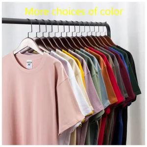 280GSM Tshirt for Men Custom logo Heavyweight 100% Cotton Loose Vintage t Shirt Custom Men Vintage Oversized Tshirt
