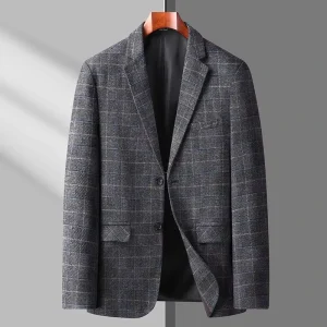 2XL-8XL Men’s Casual Suit Jacket in Spring and Autumn Middle Aged Thin Formal Single Western Top Plus Size Suit