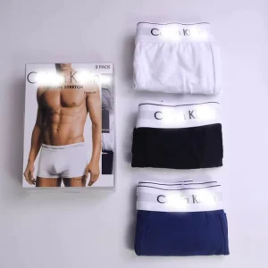 3-Piece Luxury Design Men’s Underwear High Elasticity Antibacterial Eco-Friendly Mid-Rise Large Size Designer Boxer