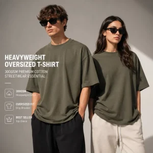 310 Grams Summer Heavy Weight Oversized 100% Cotton Hip Hop Breathable Anti-Wrinkle Blank Custom Design Men’s T-Shirts Logo