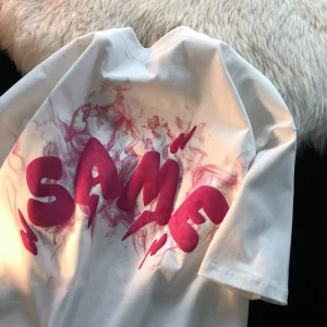 3d Puff Print Tshirts Custom With logo Printed Summer Oversized Heavyweight Cotton T Shirt Custom Men T-shirt