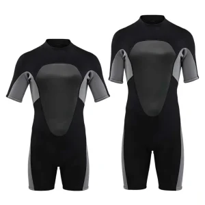 3mm Neoprene Diving Wetsuit Back Zip Short Sleeve Diving Surfing Snorkeling Wetsuit Men’s Swimwear Diving Wetsuit