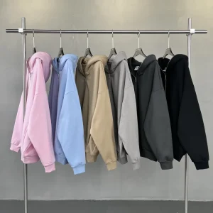 430g Custom Heavyweight Cardigan Zipper Hooded Sweatshirt with Fleece Men’s Casual Sportswear