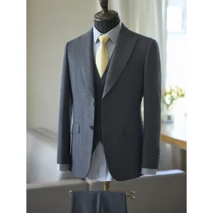 50% Cotton Men’s Slim Fit Suits for Business Formal Events Black Formal Attire for Weddings Men’s Clothing