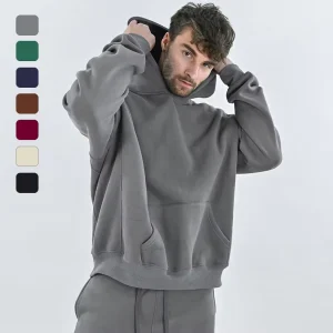 500 Gsm Puff Printing Heavyweight Cotton Polyester Men’s Hoody Oversized Custom Print Pullover Custom Hoodies