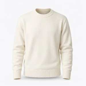 500g Heavyweight 100% Cotton Men’s Knitwear Premium Crewneck Sweater Minimalist Drop Shoulder Pullover Artisanal B2B Customized