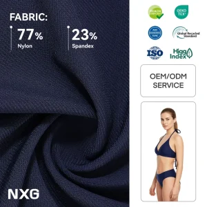 77% Nylon 23% Spandex Performance Knit for Bikini Tops Cooling Touch OEM Color