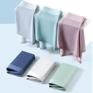 7A Antimicrobial Mulberry Silk Men’s Knitted Underwear Comfortable Mid-Rise Ice Silk Nude Waist Design