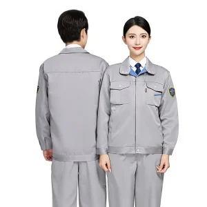 Acid Alkali Resistant Anti Static Cotton Men’s Workwear Set Spring Autumn Long Sleeve Uniform Custom Made Durable Protective