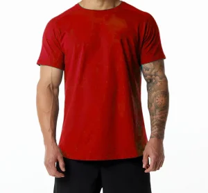Activewear Men’s Tshirt Men Tee Tops Custom Short Sleeve Breathable Sport Running Fitness Muscle Mens Gym T Shirt