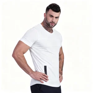Activewear Workout Clothes Sports Wear Custom Fitness Apparel Bulk Men Gym Zipper Pocket Gym t Shirts