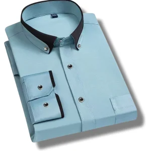 African Style Men’s Dress Shirt, Long Sleeve, Casual Slim Fit