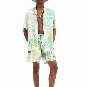 All Over Print Custom Men’s Summer Spring Casual Short Sleeves Shirts Shorts Sets High Quality Beachwear Swimwear