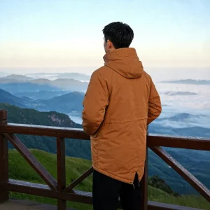 All Weather Soft Shell Jacket Waterproof Windproof Thermal Hooded Lightweight Breathable Outdoor Wear Recycled Polyester Men’s