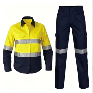 All cotton Men’s Long sleeve Reflective Labor protection Engineering Workwear Wear resistant Dirt resistant Anti static