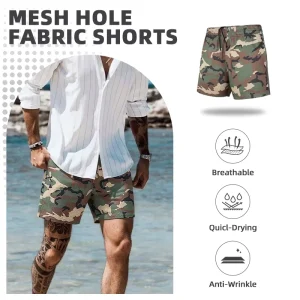Art Mesh Shorts Men Streetwear Basketball Shorts Sublimation Breathable Gym Training Shorts Summer Casual Shorts